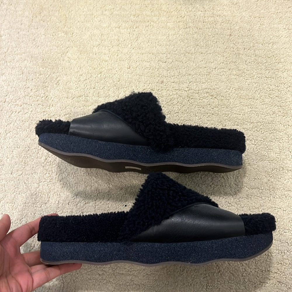 Chloe Wavy Shearling Slides NEW Size 40 - Picture 5 of 7